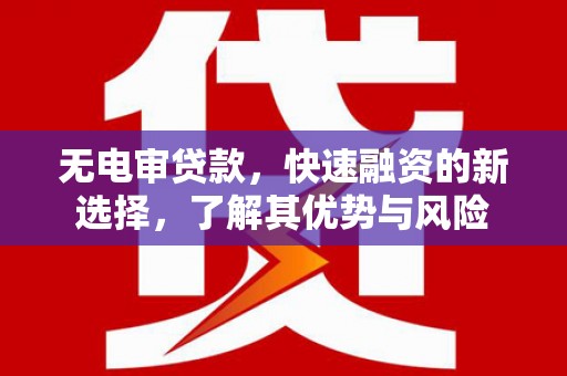 安岳无电审贷款，快速融资的新选择，了解其优势与风险