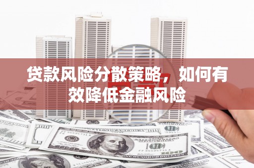 安岳贷款风险分散策略，如何有效降低金融风险