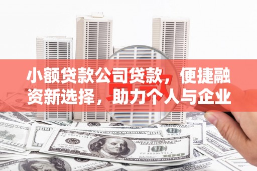 安岳小额贷款公司贷款，便捷融资新选择，助力个人与企业成长