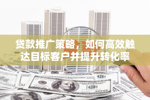安岳贷款推广策略，如何高效触达目标客户并提升转化率