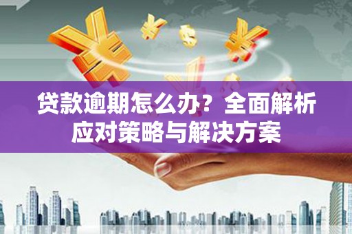 安岳贷款逾期怎么办？全面解析应对策略与解决方案