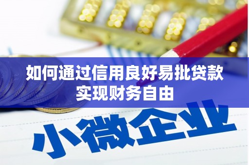 安岳如何通过信用良好易批贷款实现财务自由