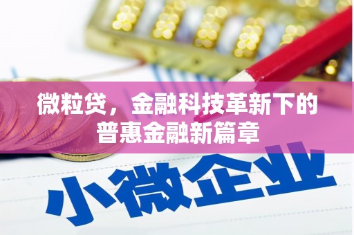 安岳微粒贷，金融科技革新下的普惠金融新篇章