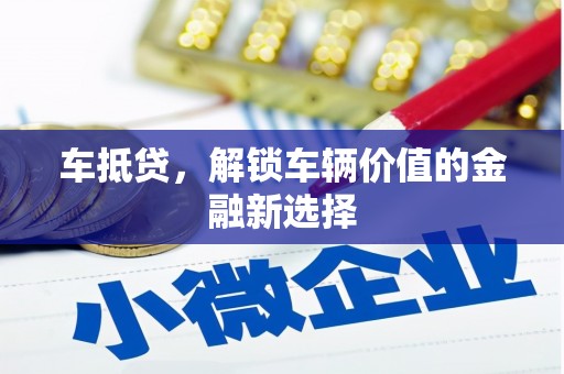 安岳车抵贷，解锁车辆价值的金融新选择
