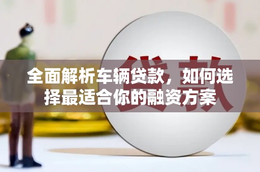 安岳全面解析车辆贷款，如何选择最适合你的融资方案
