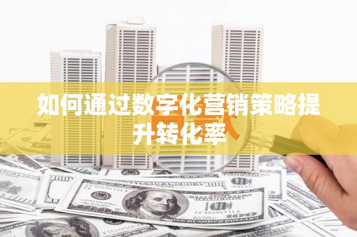 安岳如何通过数字化营销策略提升转化率