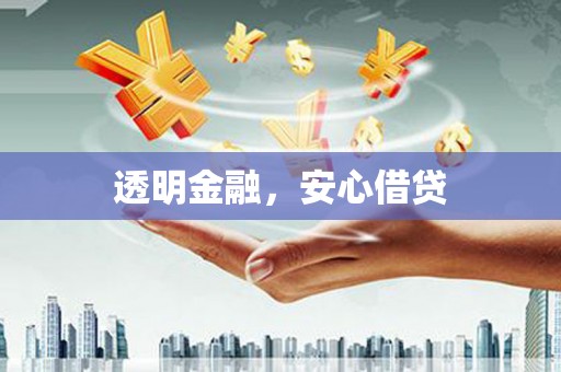 安岳透明金融，安心借贷