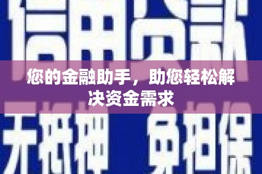 安岳您的金融助手，助您轻松解决资金需求