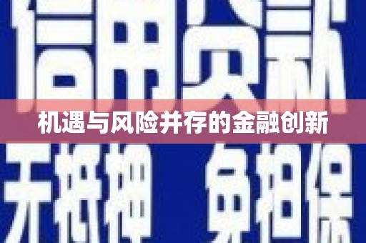 安岳机遇与风险并存的金融创新