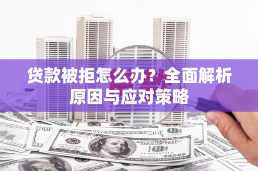 安岳贷款被拒怎么办？全面解析原因与应对策略